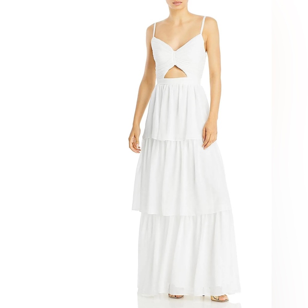 $398 NWT Aqua White Maxi Dress